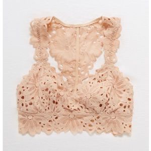 Aerie Lace Racerback Bralette Nude